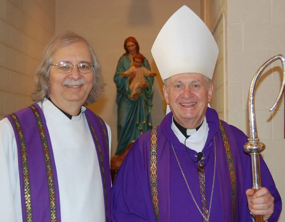 Fr. Polich with Bishop Pates